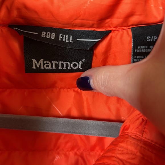 EUC Marmot orange puffer jacket - Picture 3 of 3